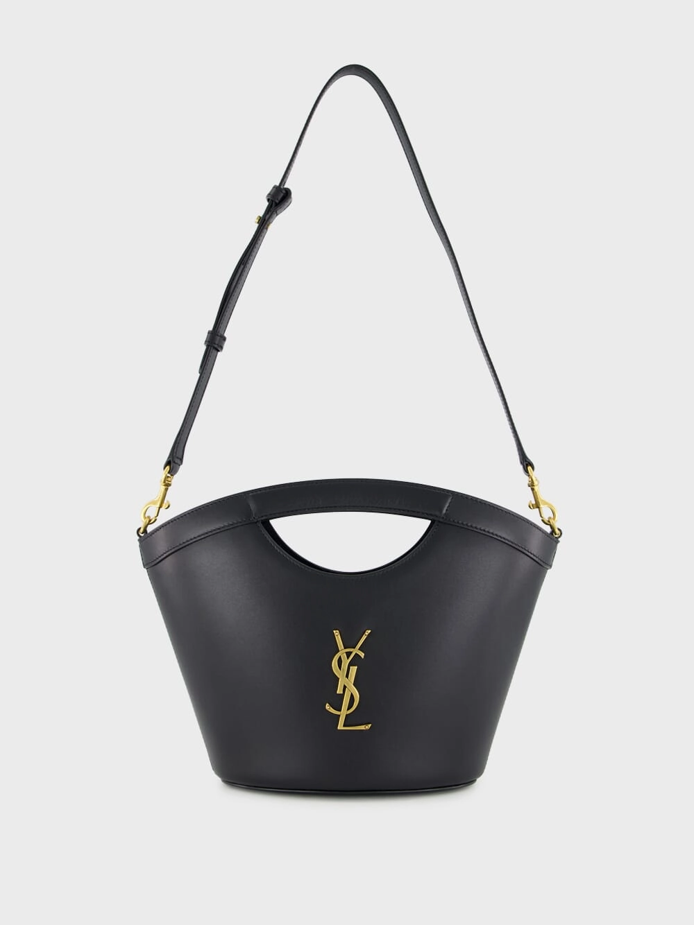 Black Celia Mini Tote in Smooth Leather