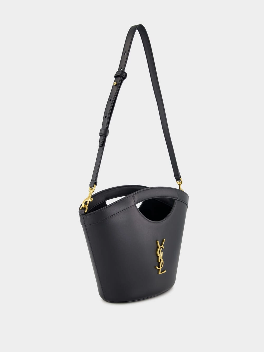 Black Celia Mini Tote in Smooth Leather