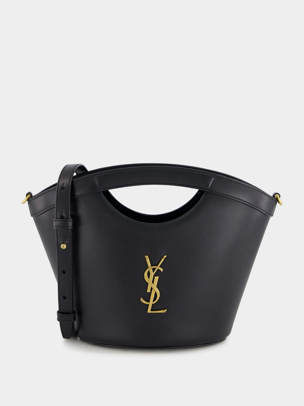 Black Celia Mini Tote in Smooth Leather