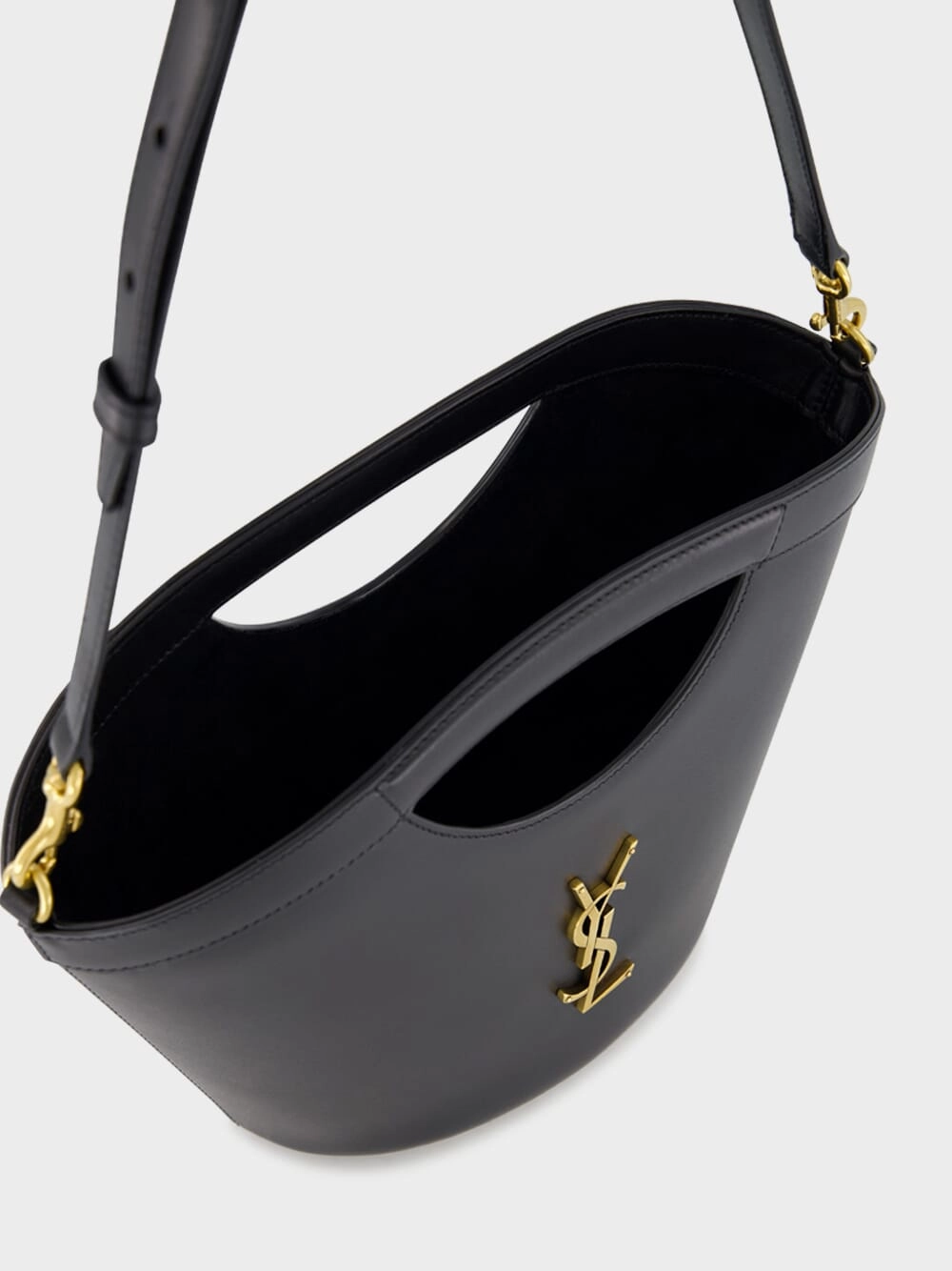 Black Celia Mini Tote in Smooth Leather
