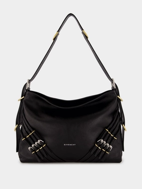 Black Medium Voyou Bag with Buckles