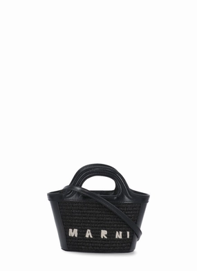 Black Wool Blend Shoulder Bag