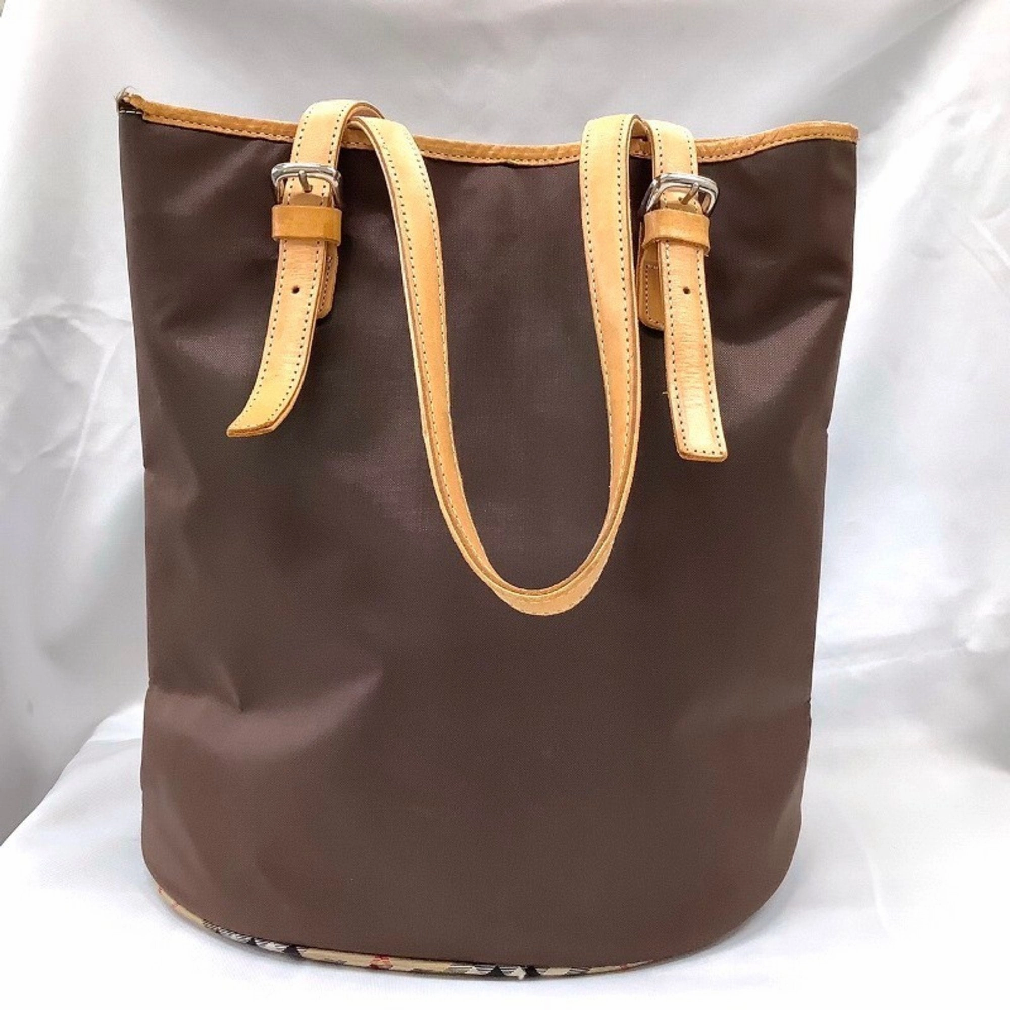 blue Label Nylon Leather Tote Bag (Pre-Owned)