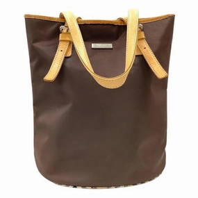 blue Label Nylon Leather Tote Bag (Pre-Owned)