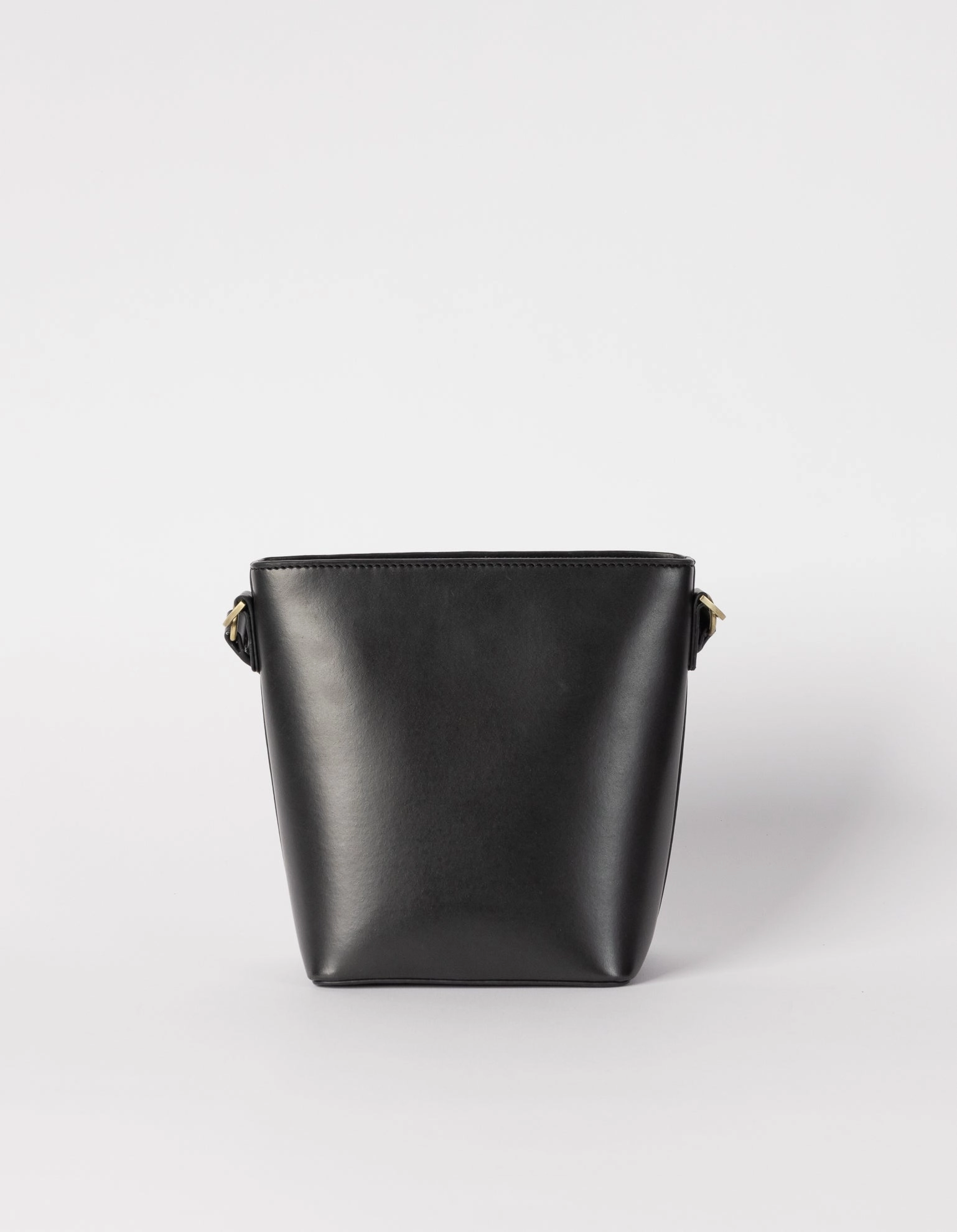 Bobbi Apple Leather Midi Vegan Bucket Bag | Black