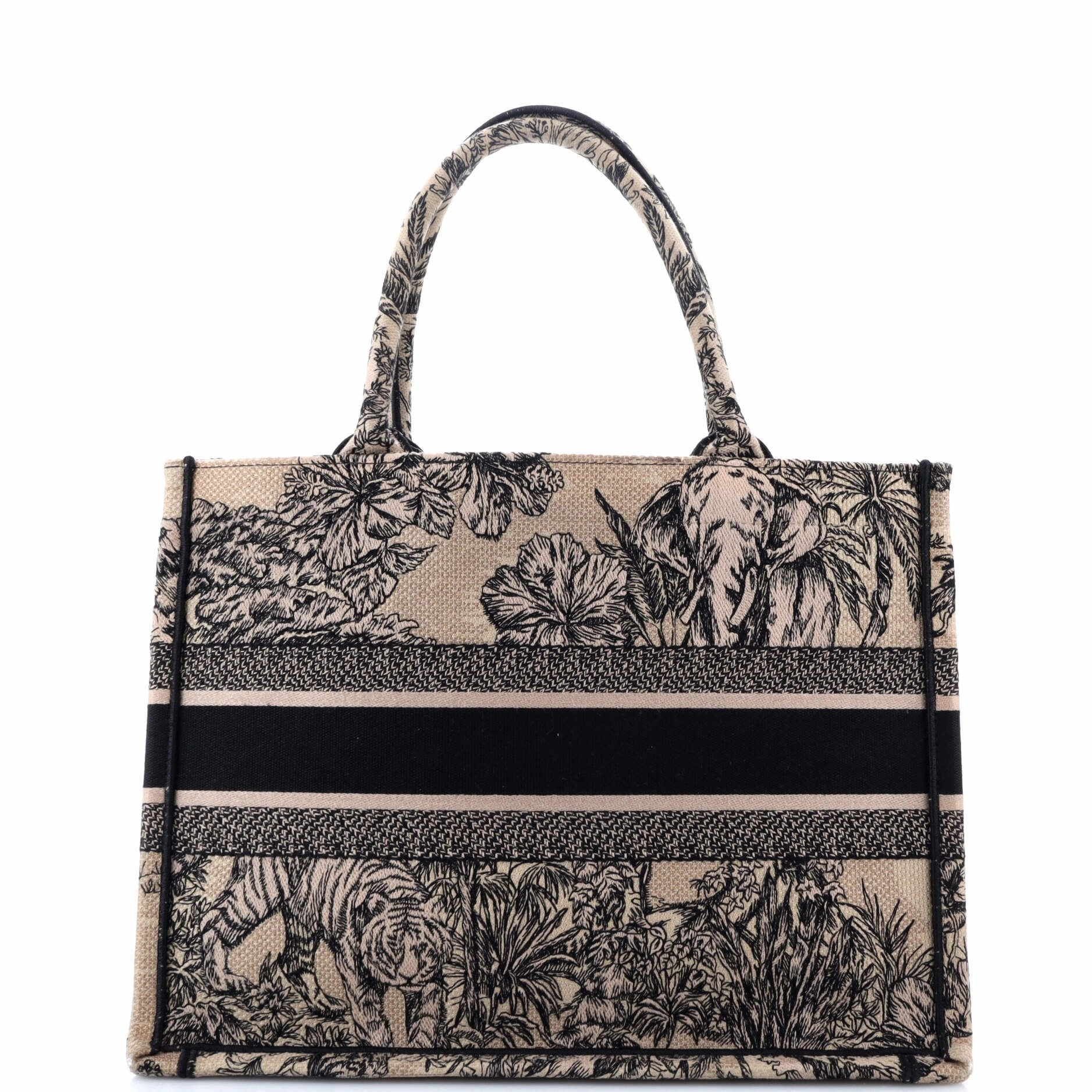 Book Tote Embroidered Canvas Medium