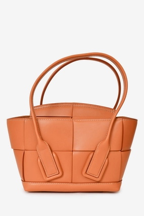 Bottega Veneta Brown Leather Intrecciato Acro Crossbody