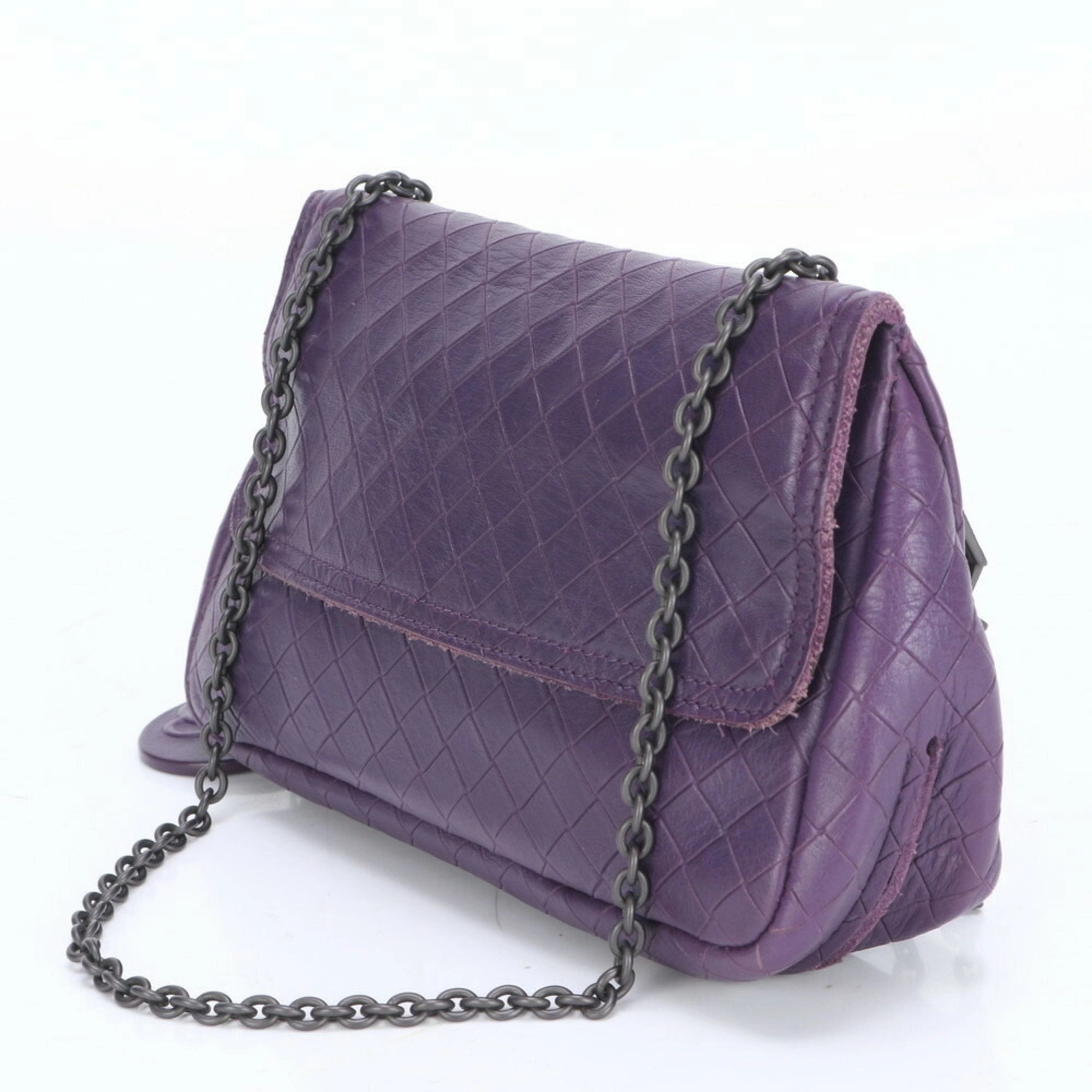 Bottega Veneta Intrecciato Leather Shoulder Bag (Pre-Owned)