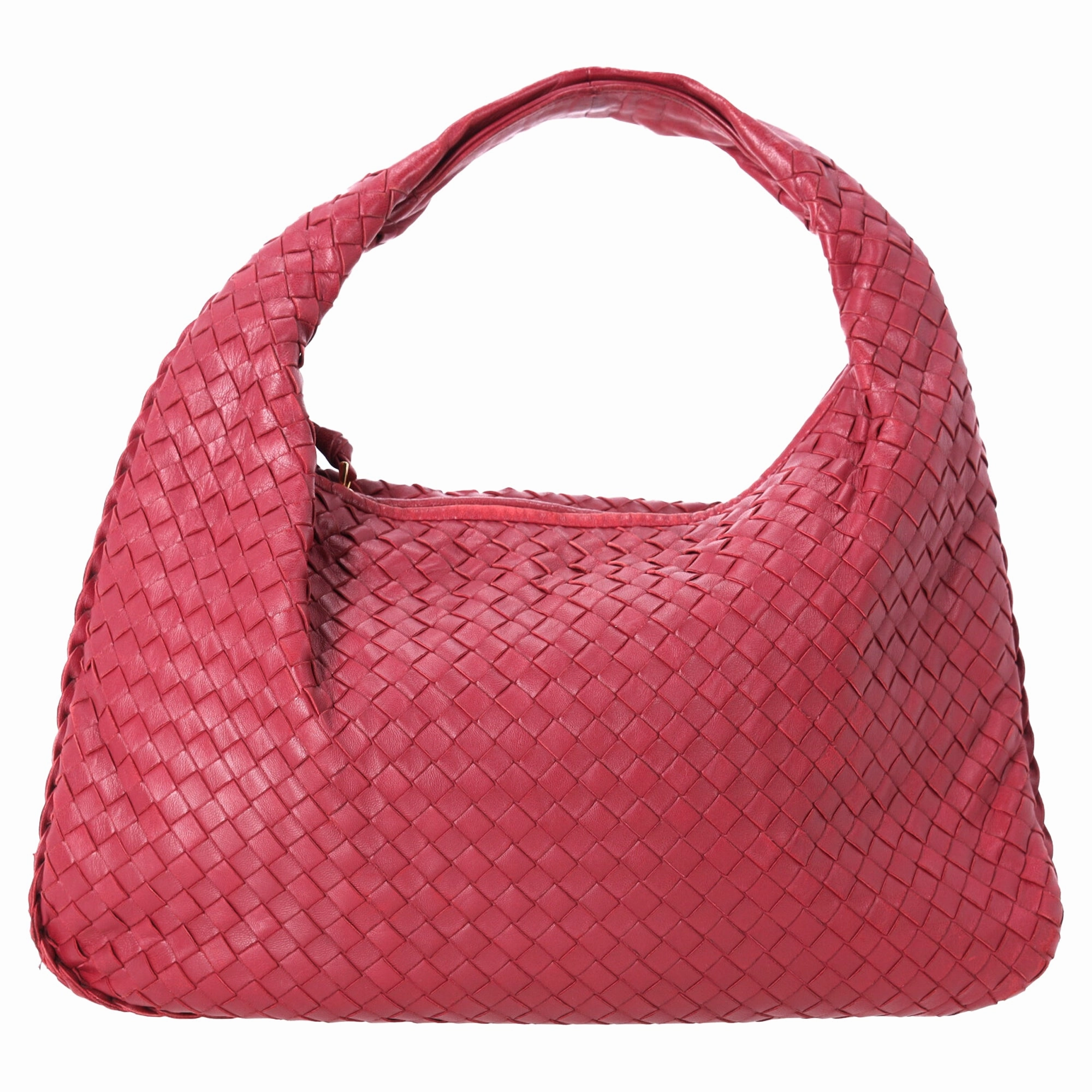 Bottega Veneta Medium Veneta Hobo Bag in Burgundy Leather