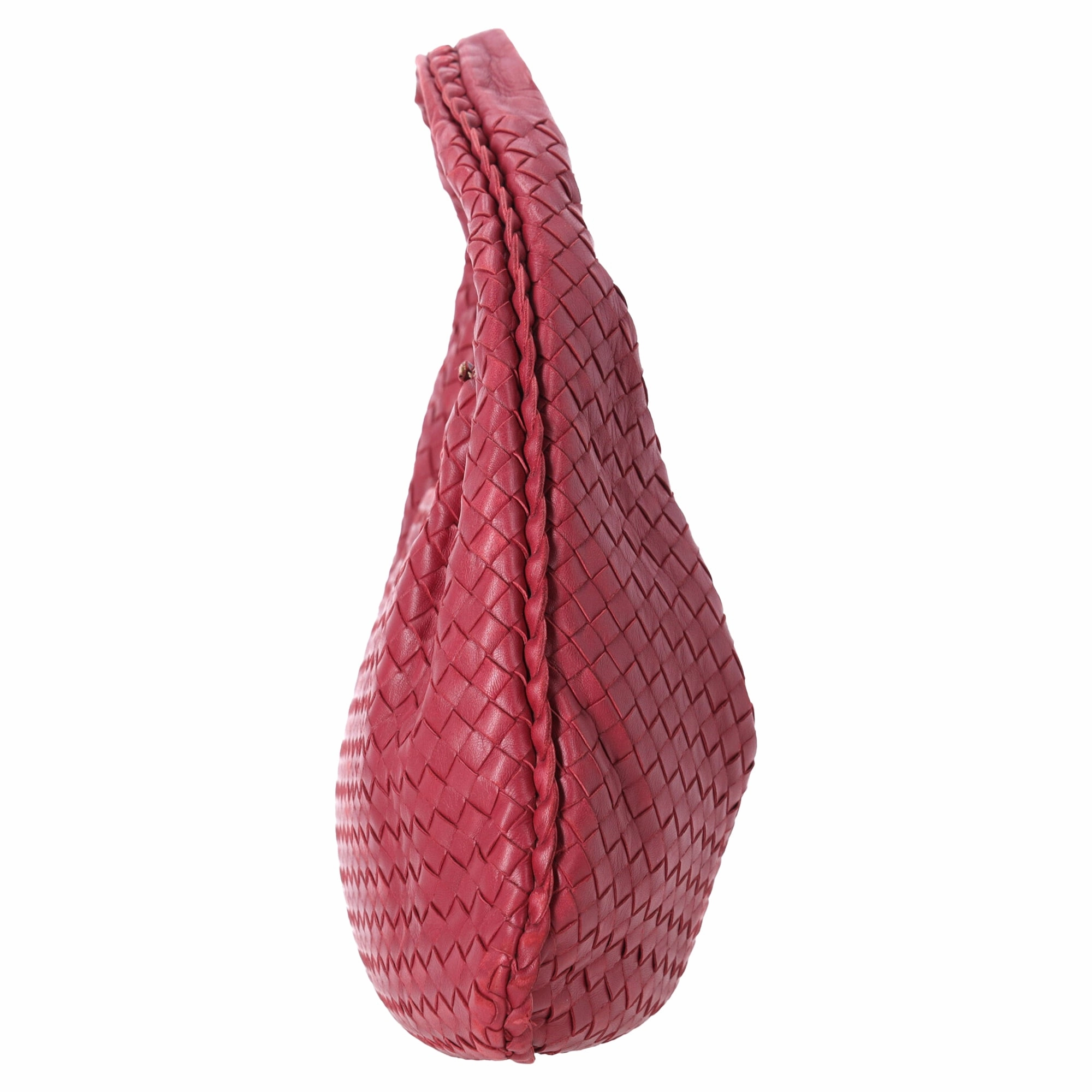 Bottega Veneta Medium Veneta Hobo Bag in Burgundy Leather