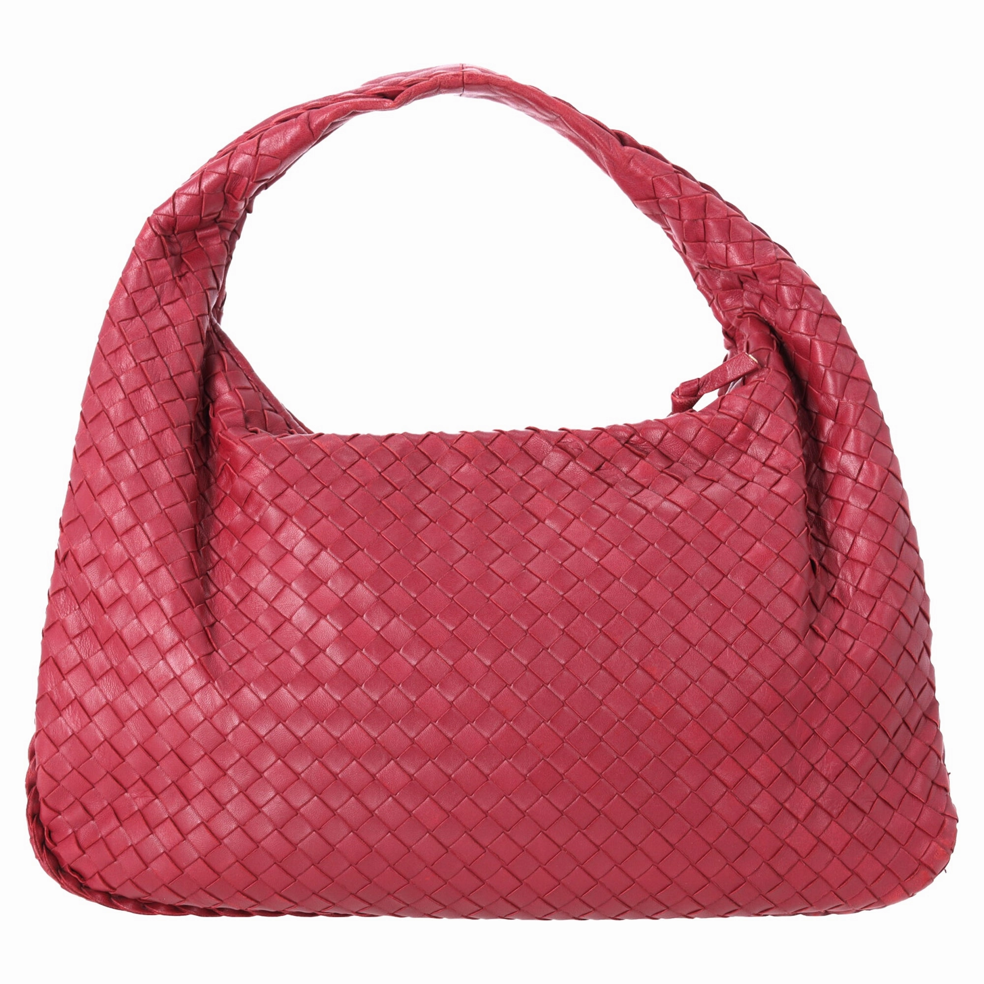 Bottega Veneta Medium Veneta Hobo Bag in Burgundy Leather