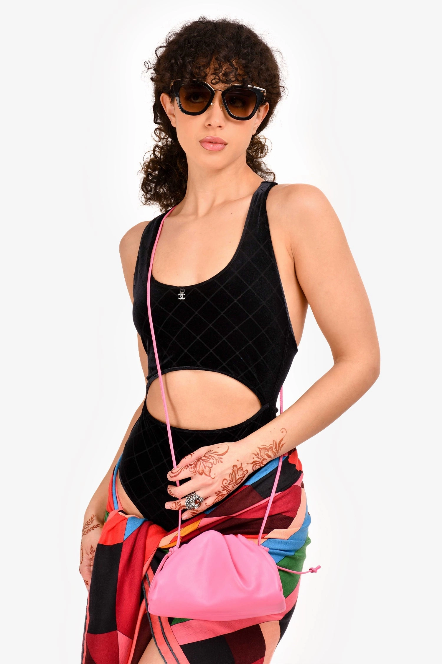 Bottega Veneta Pink Leather Mini Pouch Crossbody