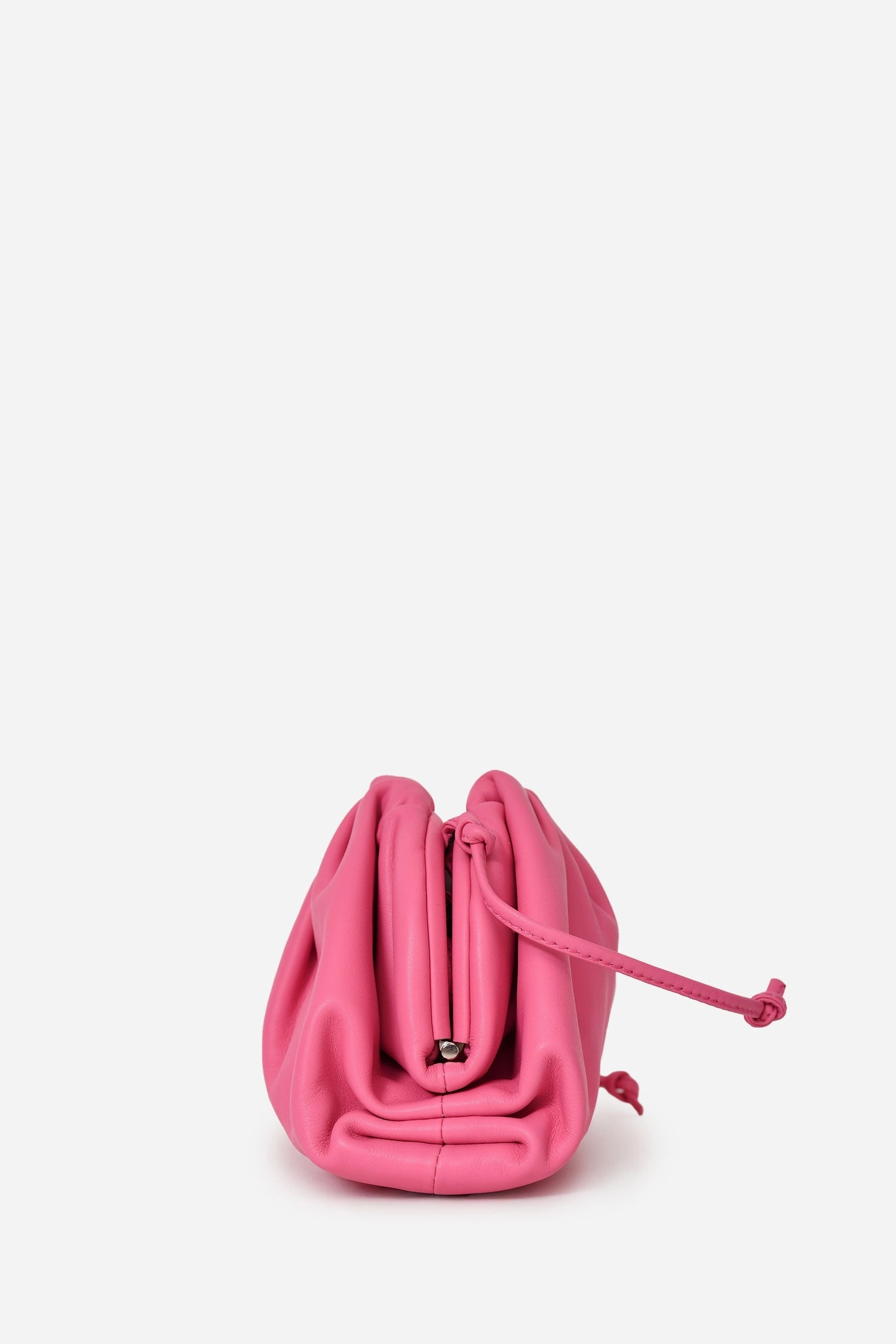 Bottega Veneta Pink Leather Mini Pouch Crossbody