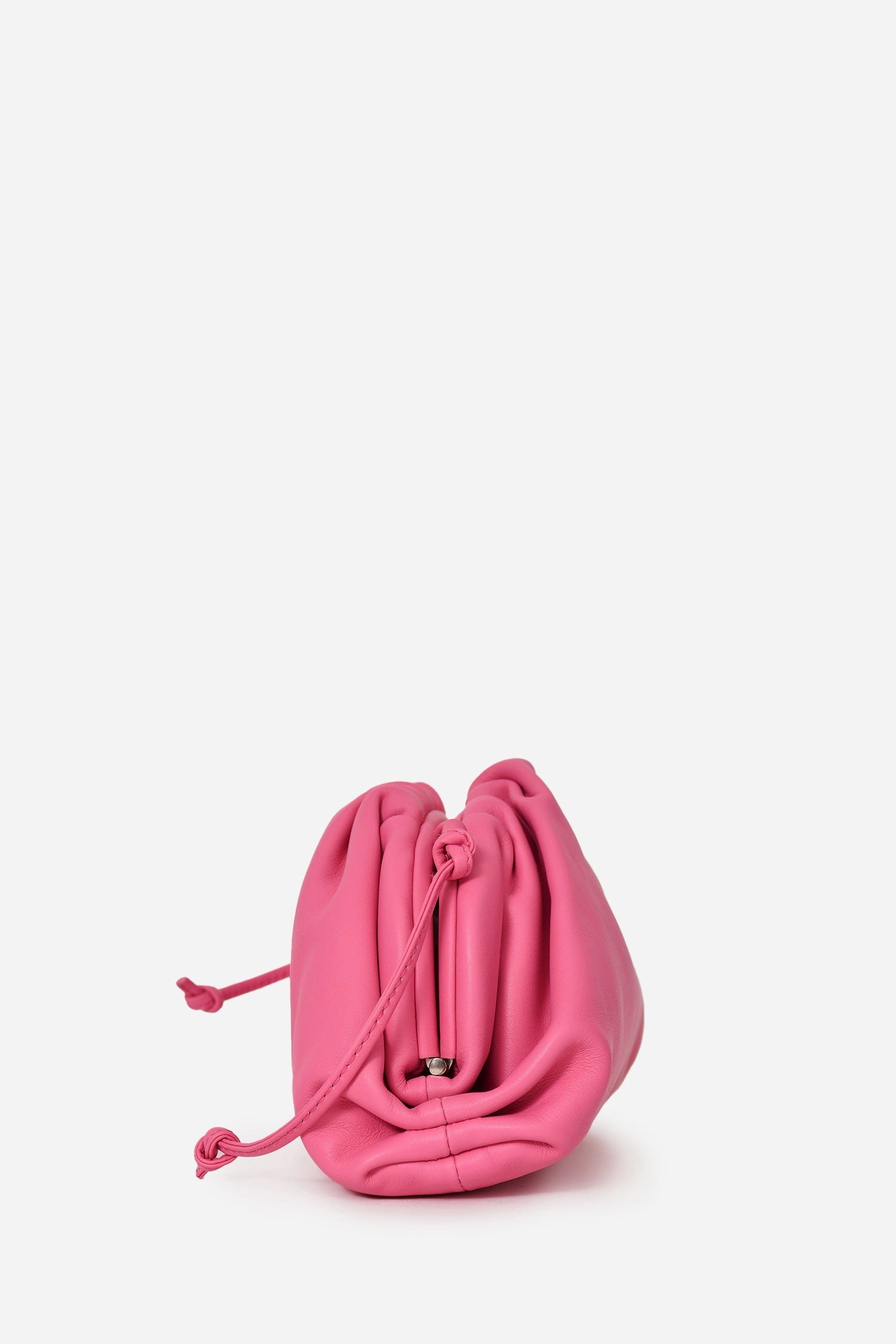 Bottega Veneta Pink Leather Mini Pouch Crossbody