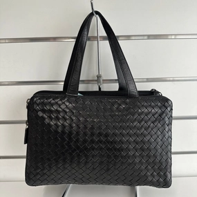 Bottega Veneta Pre-loved Shoulder Bag 4278 Black Leather
