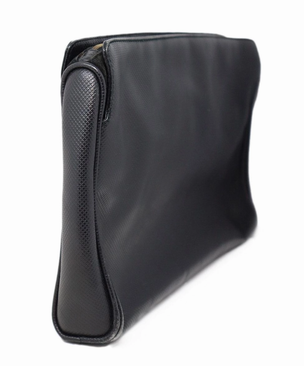 Bottega Veneta Vintage Black Leather Clutch