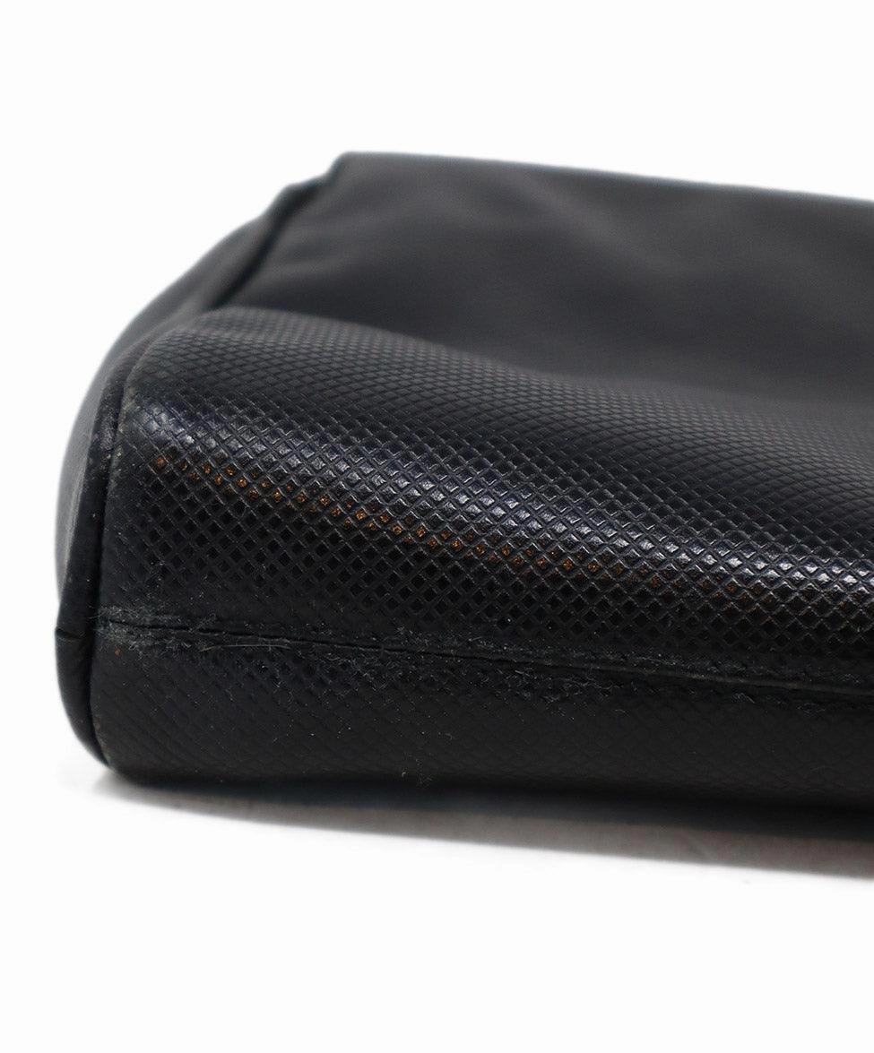 Bottega Veneta Vintage Black Leather Clutch