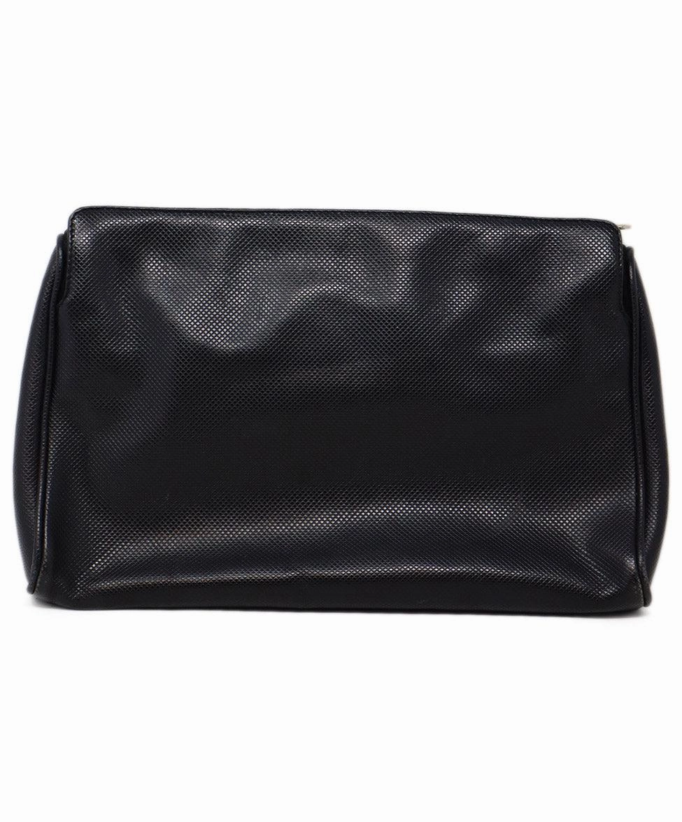 Bottega Veneta Vintage Black Leather Clutch