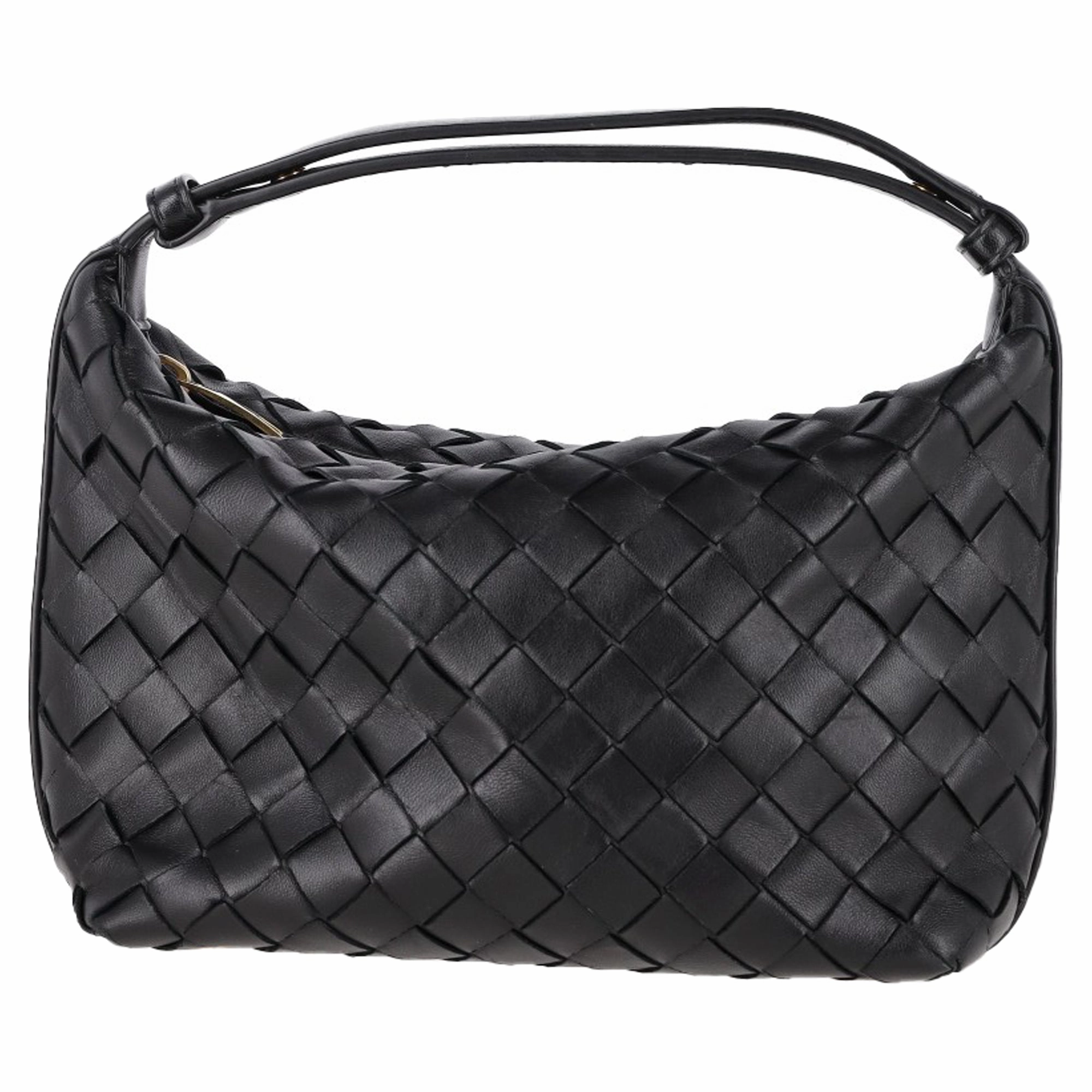 Bottega Veneta Wallace Shoulder Bag in Black Leather