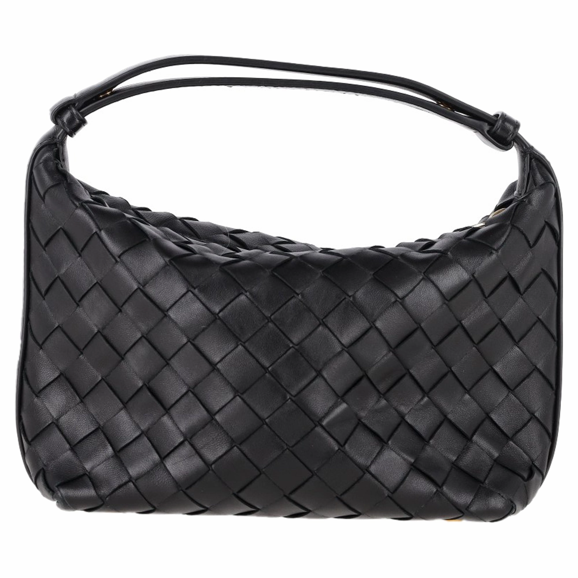 Bottega Veneta Wallace Shoulder Bag in Black Leather