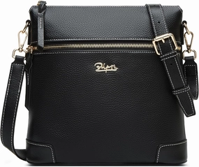 BOYATU Genuine Leather Crossbody Bag Women: Medium Leather Shoulder Purse - Trendy Handbag Travel Adjustable Strap