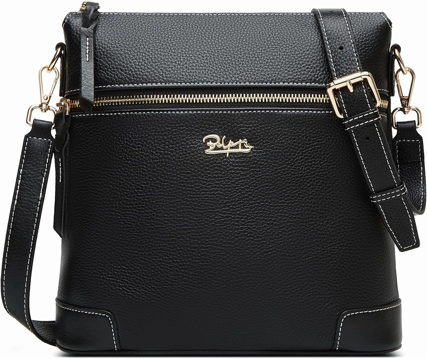 BOYATU Genuine Leather Crossbody Bag Women: Medium Leather Shoulder Purse - Trendy Handbag Travel Adjustable Strap