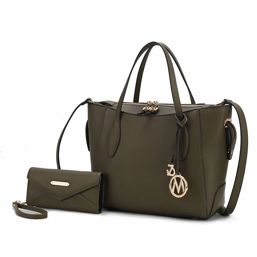 Bruna Women's Tote Bag with Wallet Set by Mia K