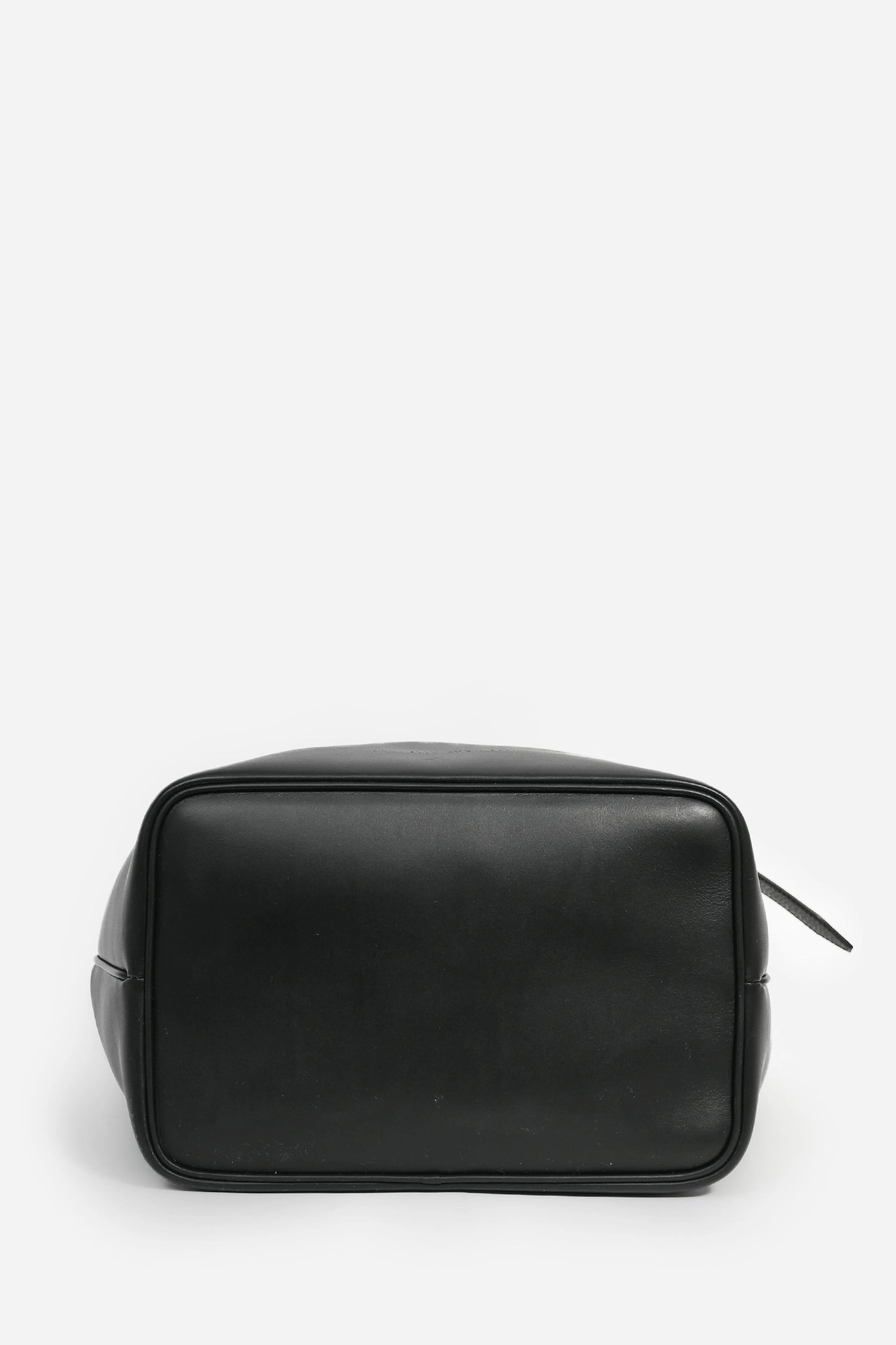 Brunello Cucinelli Black Calfskin 'Sartorial' Large Bucket Bag