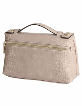 Bryony Pressed Leather Faux Croc Handbag