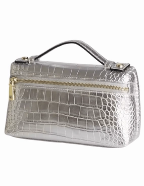 Bryony Pressed Leather Faux Croc Handbag