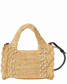 BTB Los Angeles Bardo Crystal Mini Straw Tote