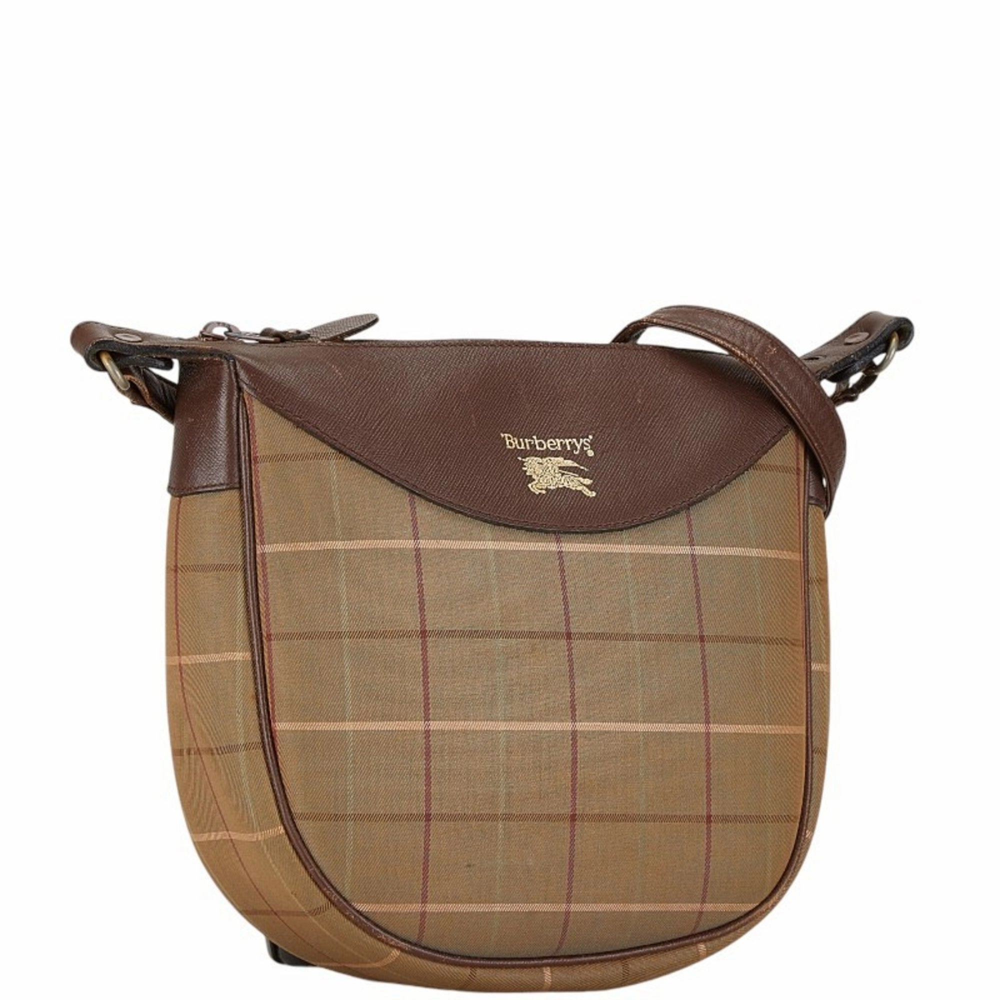 Burberry   Canvas Leather Shoulder Bag (Pre-Owned)