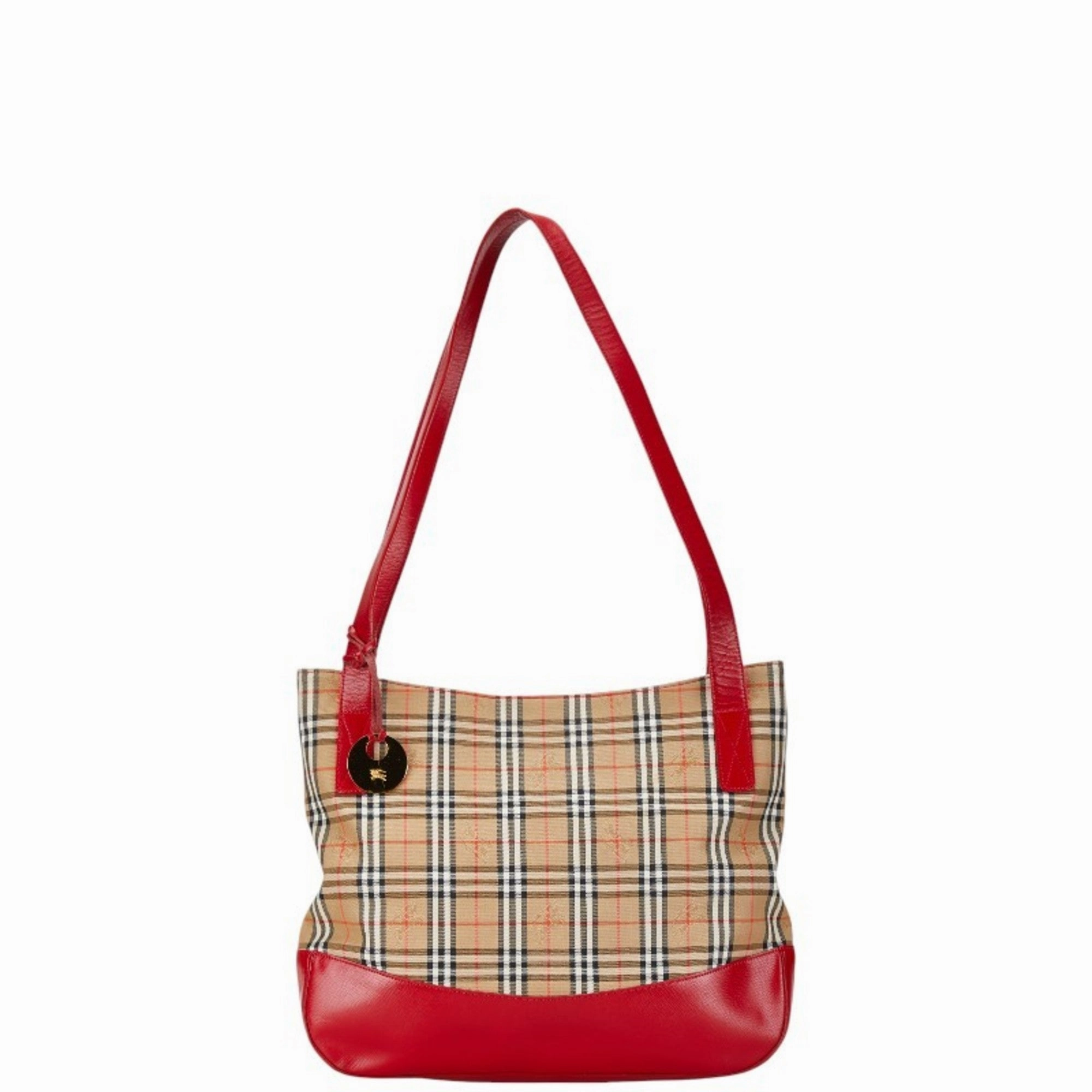 Burberry   Color Canvas Leather Shoulder Bag Tote Bag (Pre-Owned)