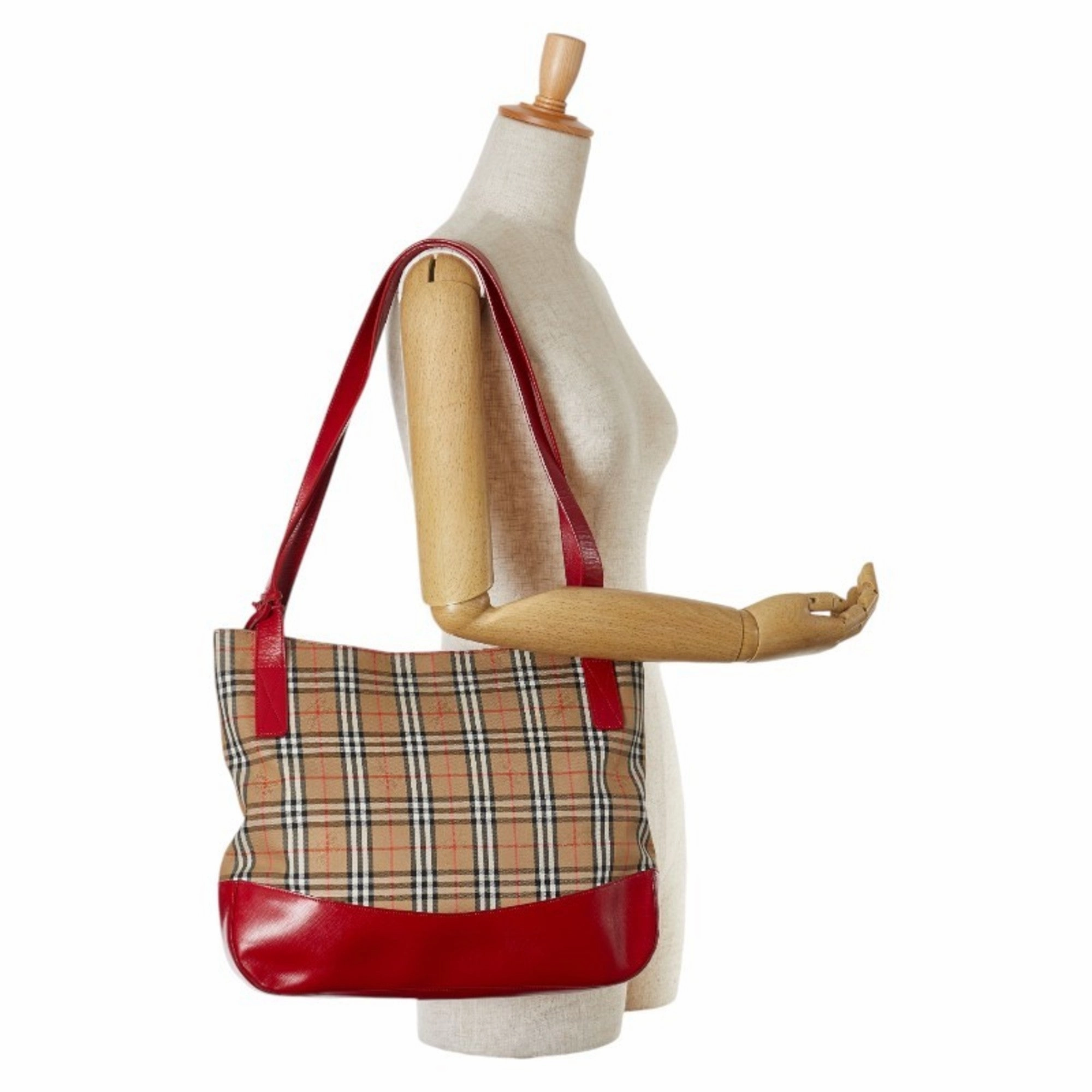 Burberry   Color Canvas Leather Shoulder Bag Tote Bag (Pre-Owned)
