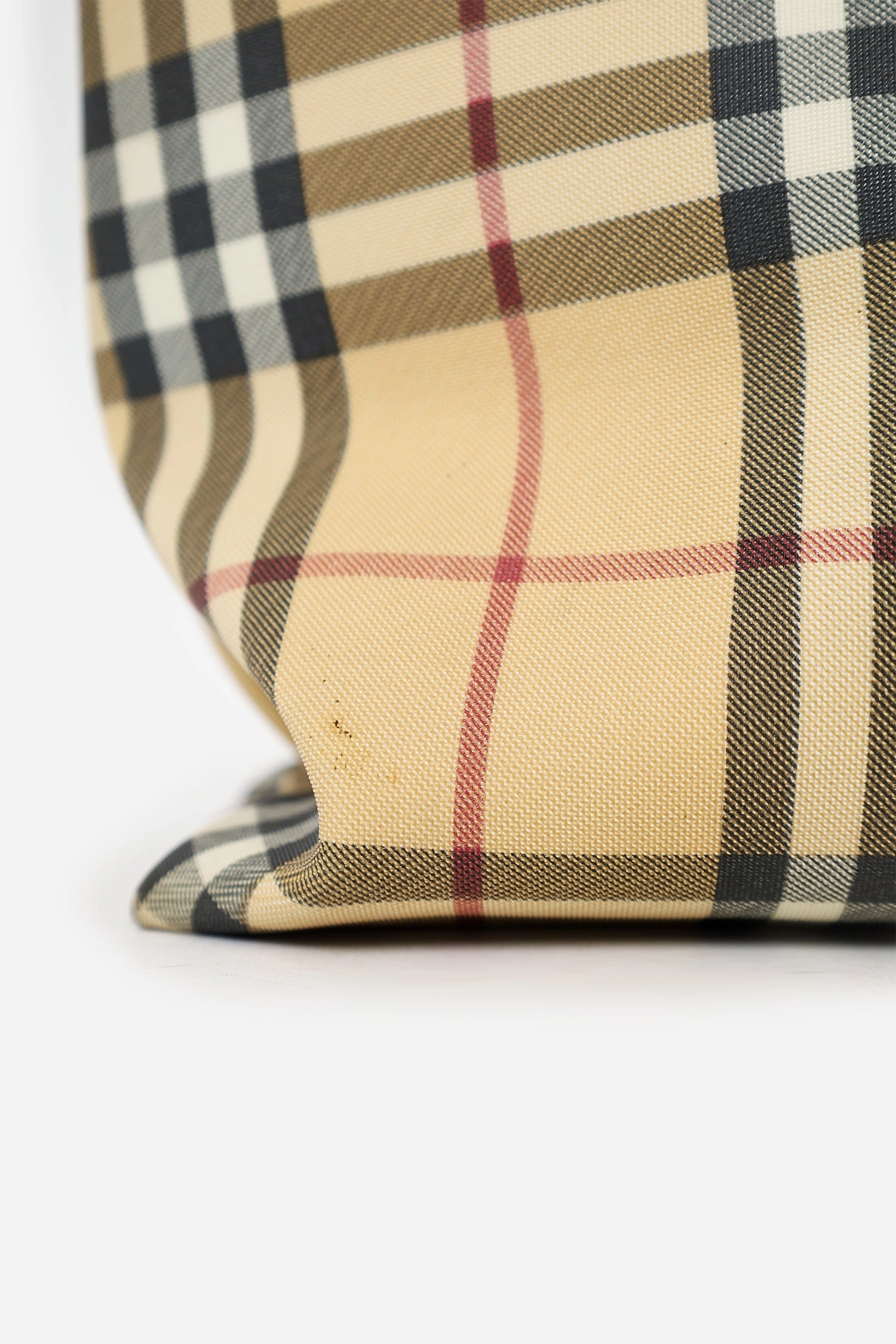 Burberry Beige Canvas Nova Check Tote (As Is)