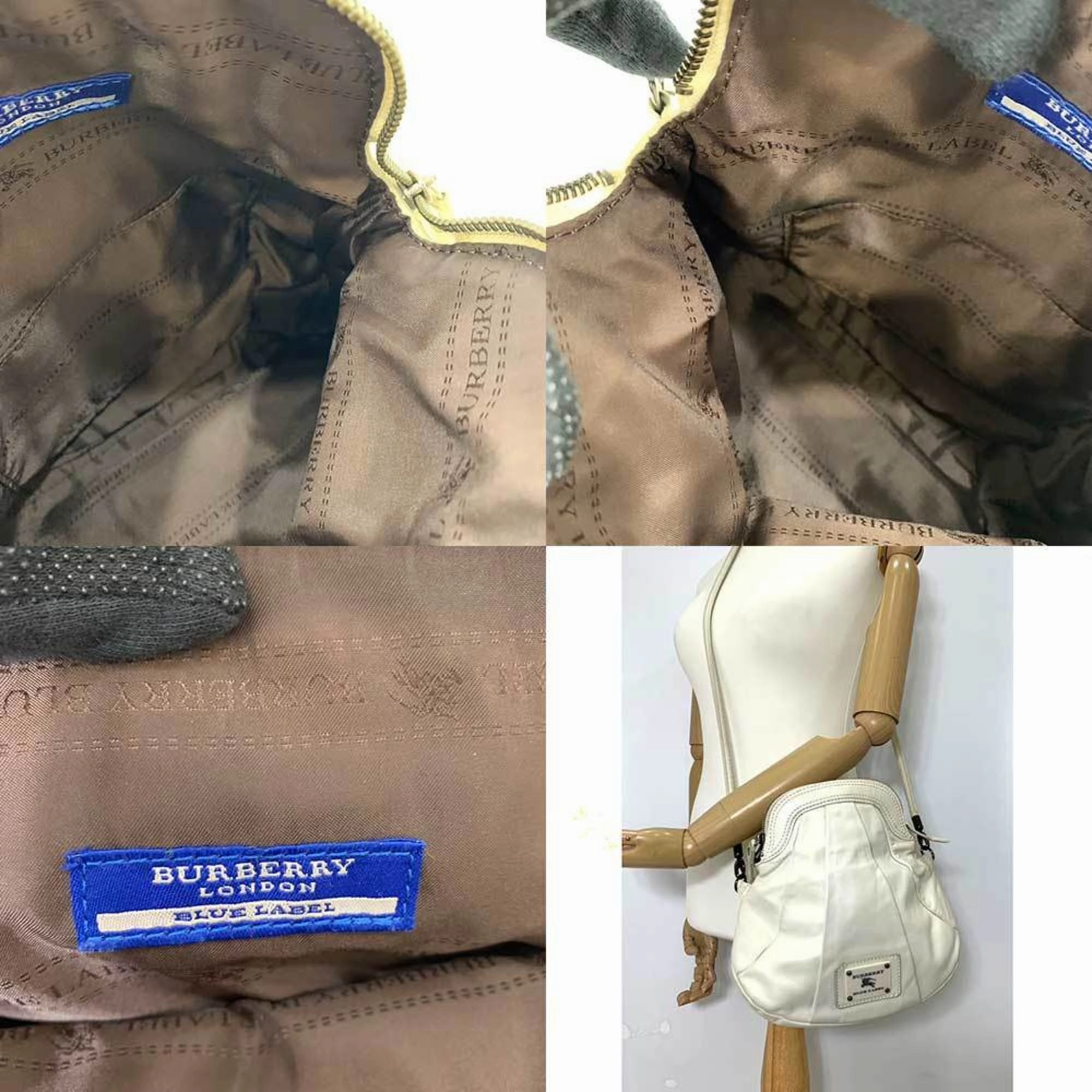 Burberry blue Label ivory  Leather Pochette Shoulder Bag (Pre-Owned)