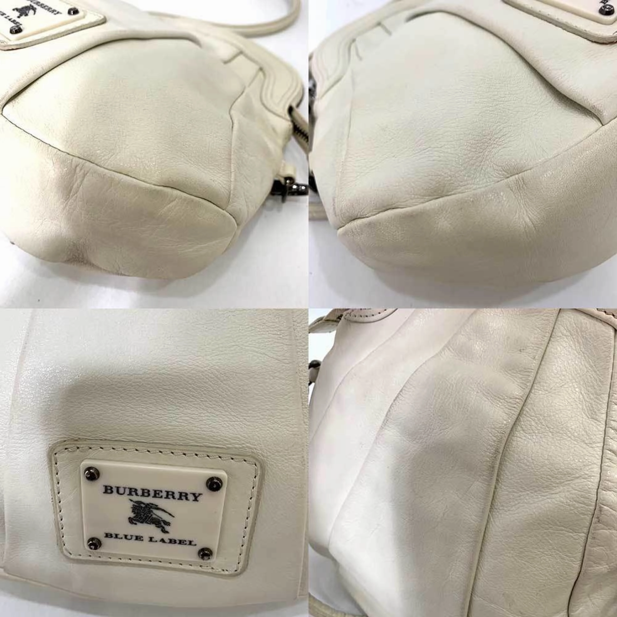 Burberry blue Label ivory  Leather Pochette Shoulder Bag (Pre-Owned)