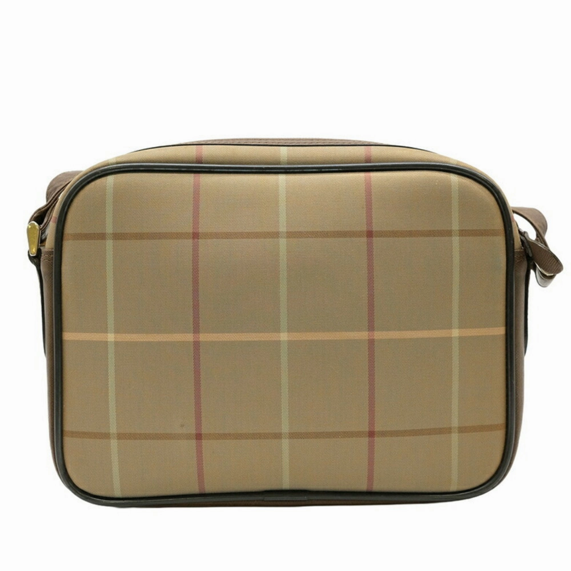 Burberry  Canvas Leather Shoulder Bag Sling Bag (Pre-Owned)
