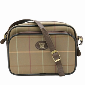 Burberry  Canvas Leather Shoulder Bag Sling Bag (Pre-Owned)