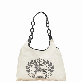 Burberry  Canvas Leather Tote Bag (Pre-Owned)