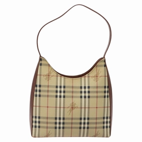 Burberry Haymarket Canvas Shoulder Bag (Pre-Owned)