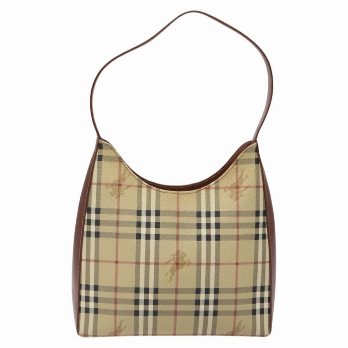 Burberry Haymarket Canvas Shoulder Bag (Pre-Owned)