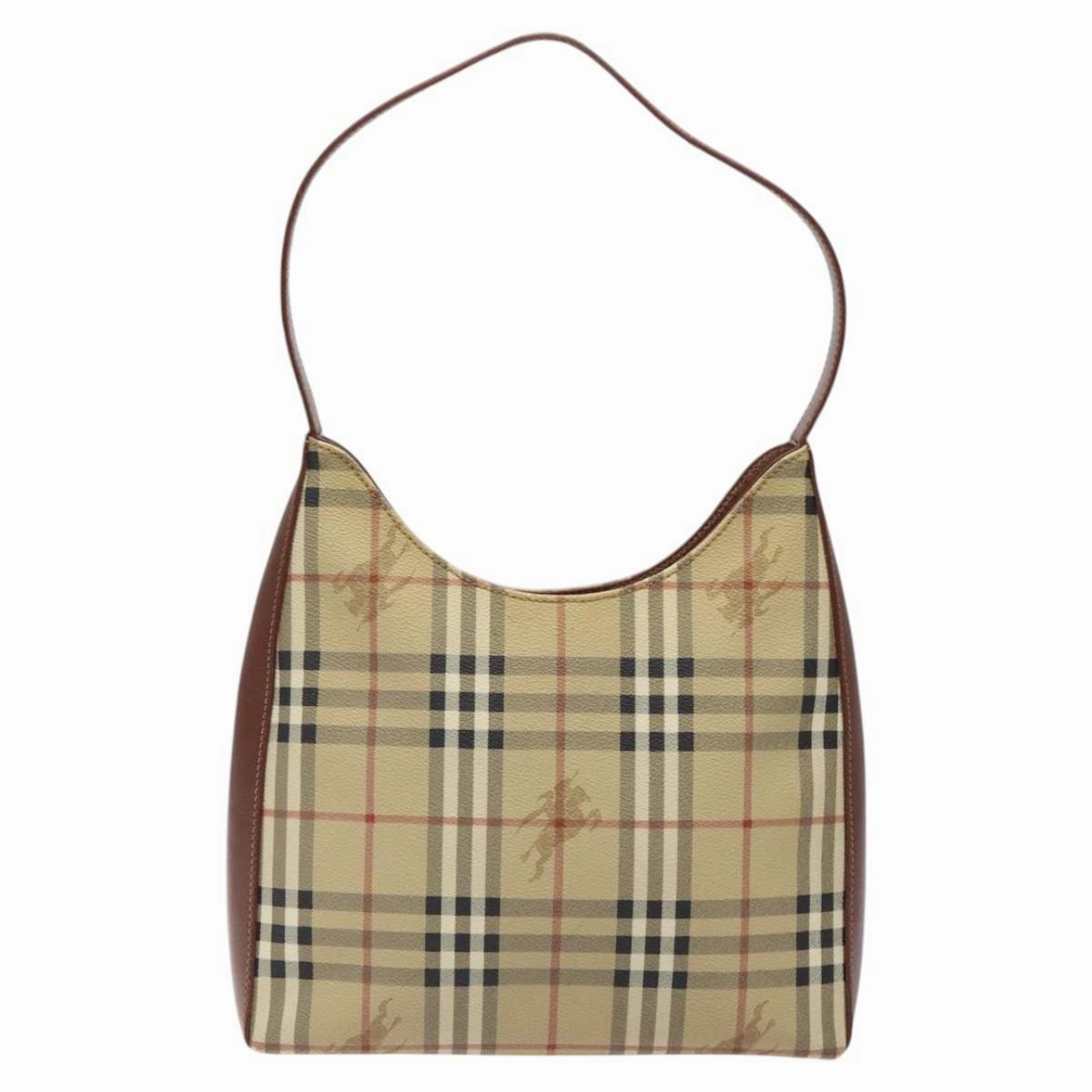 Burberry Haymarket Canvas Shoulder Bag (Pre-Owned)