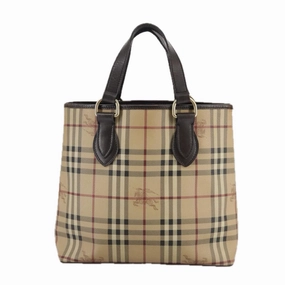 Burberry Haymarket Canvas Tote Bag (Pre-Owned)