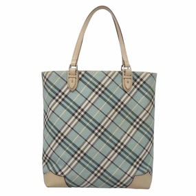 Burberry Label Canvas Tote Bag (Pre-Owned)