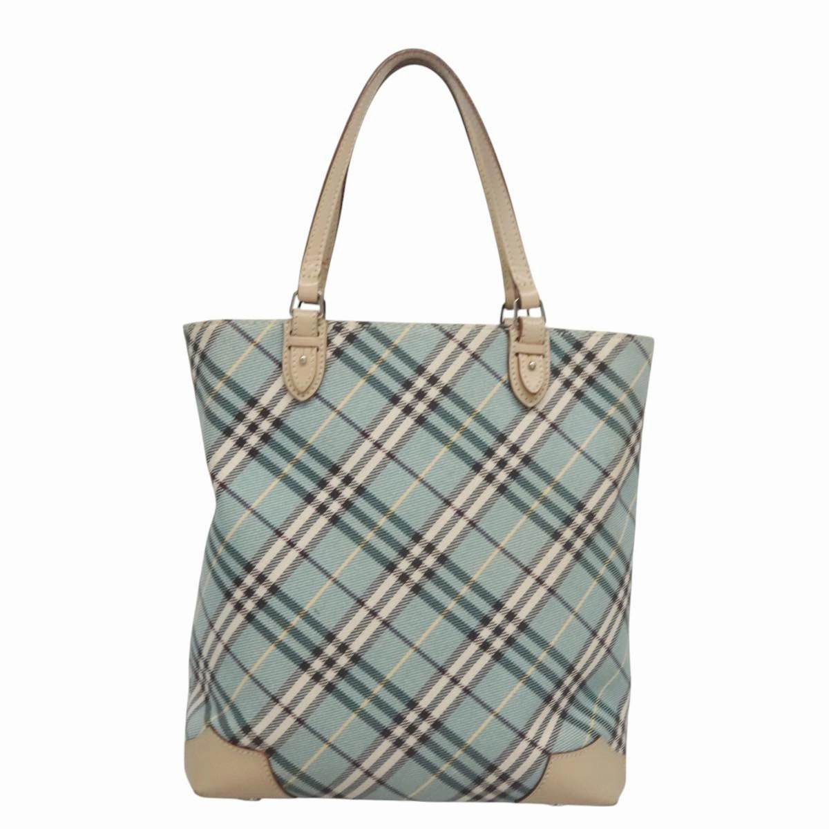 Burberry Label Canvas Tote Bag (Pre-Owned)