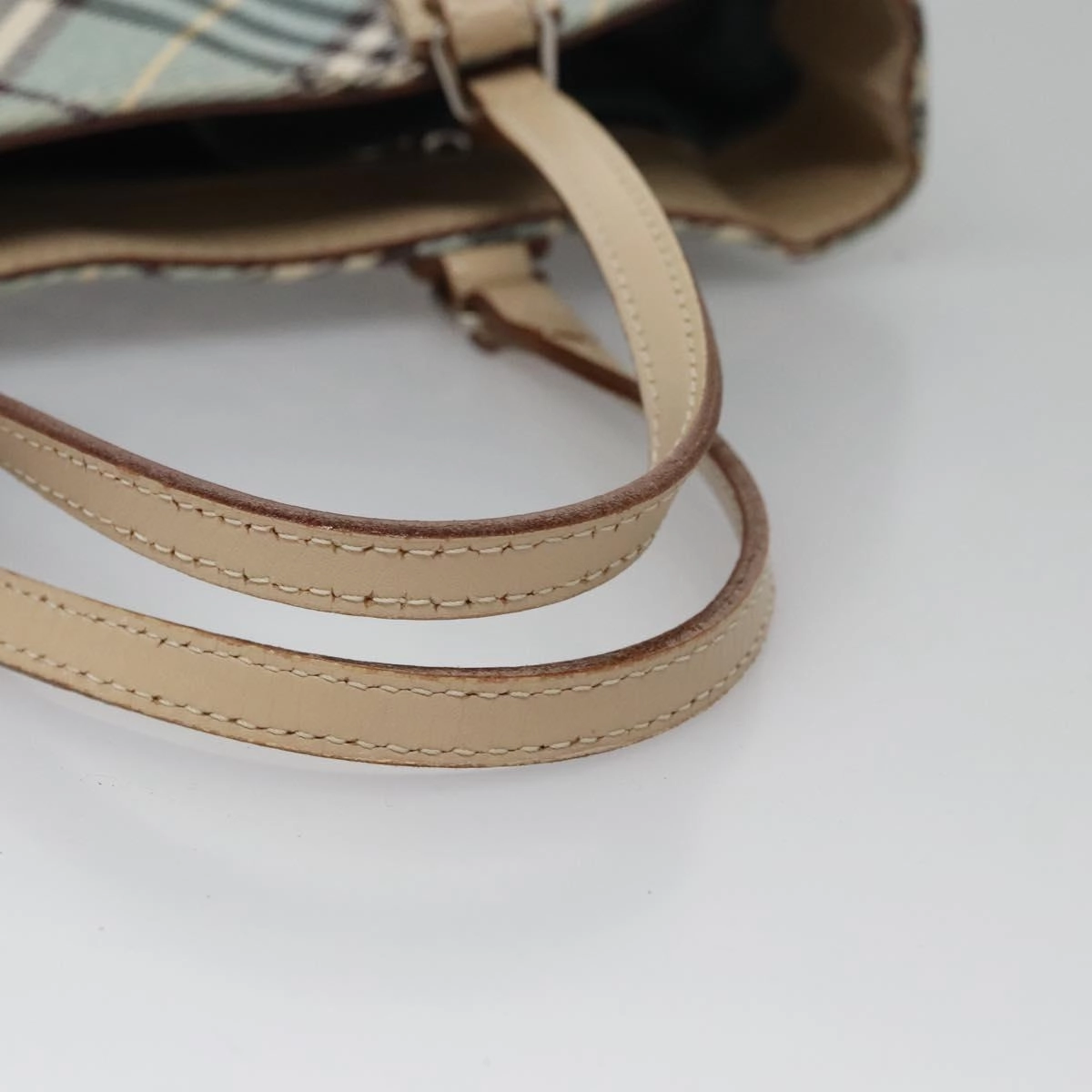 Burberry Label Canvas Tote Bag (Pre-Owned)