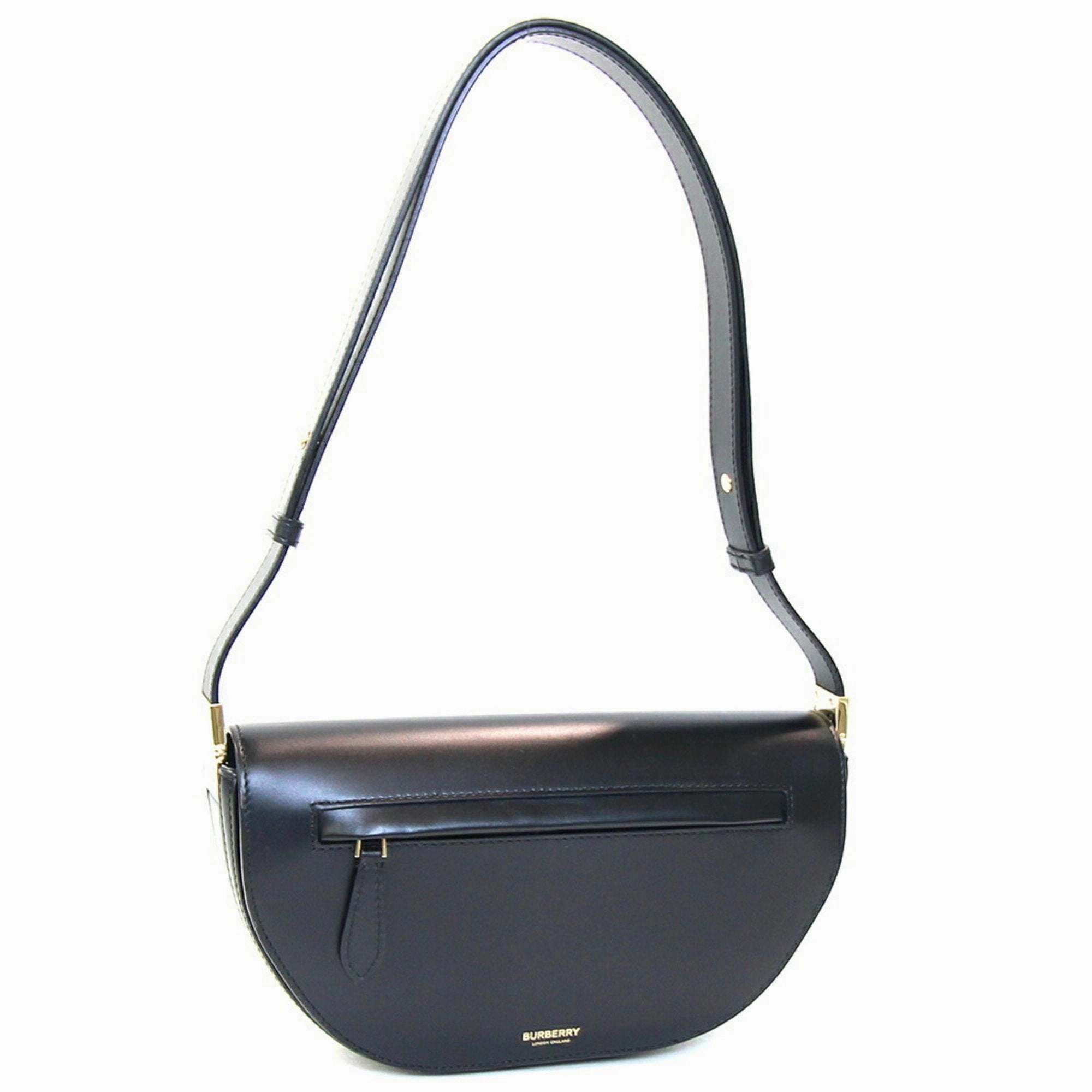 Burberry Leather Handbag Shoulder Bag (Pre-Owned)