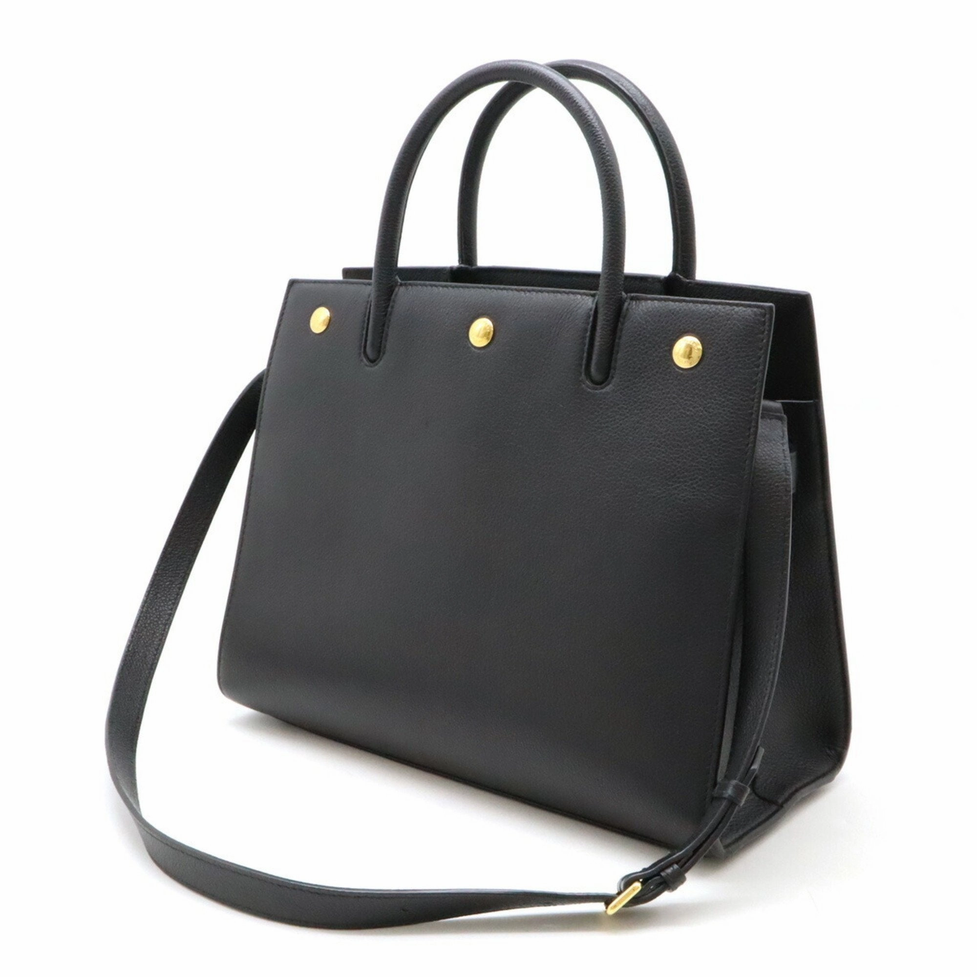 Burberry Leather Handbag Shoulder Bag Tote Bag (Pre-Owned)