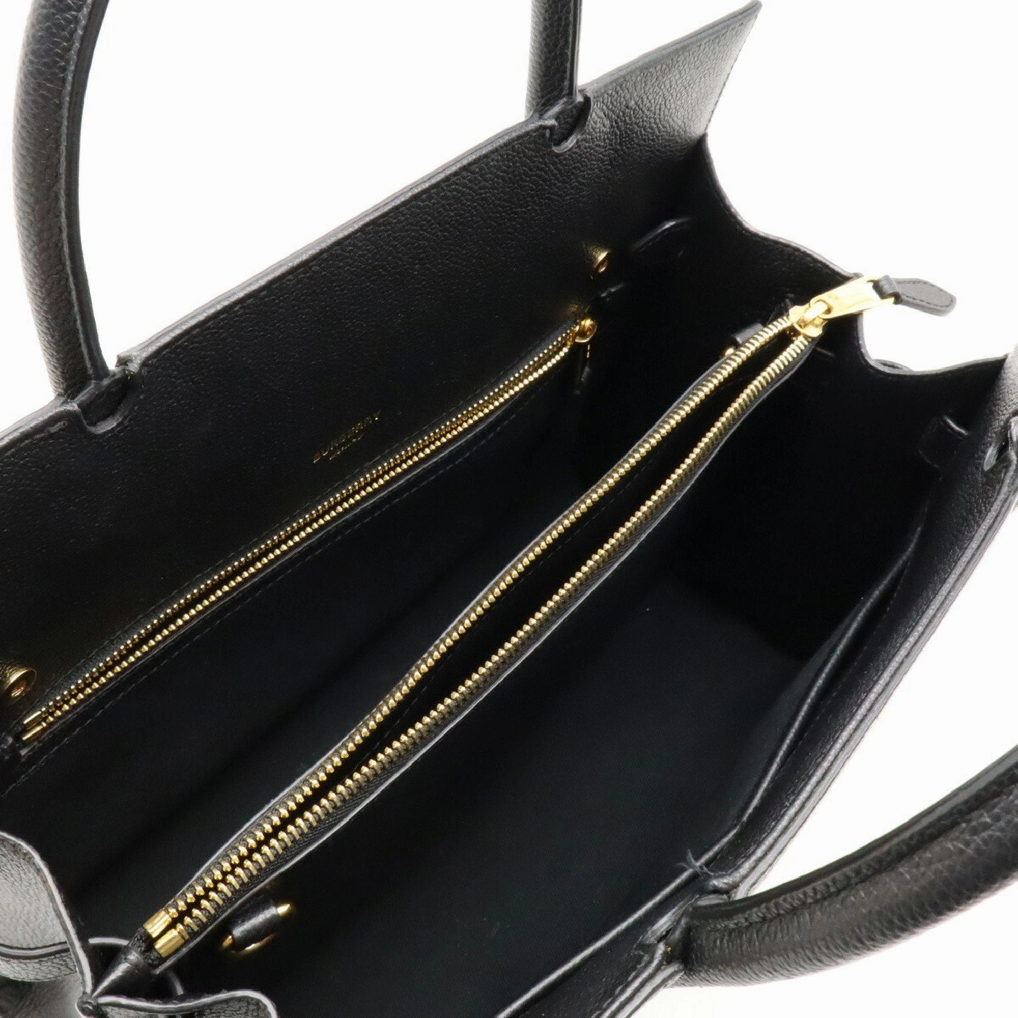 Burberry Leather Handbag Shoulder Bag Tote Bag (Pre-Owned)